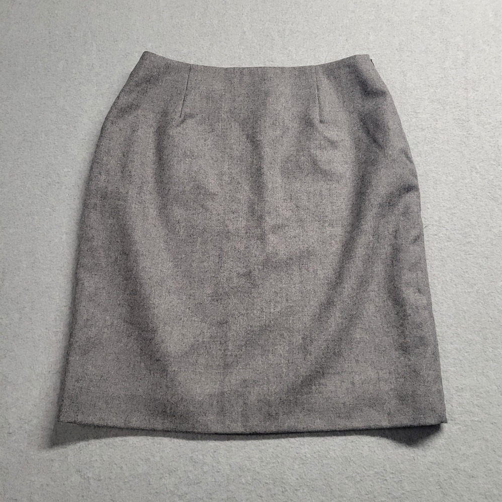 Abercrombie & Fitch Vintage Gray Worsted Wool Pencil Skirt Size‎ 12 Made in USA
